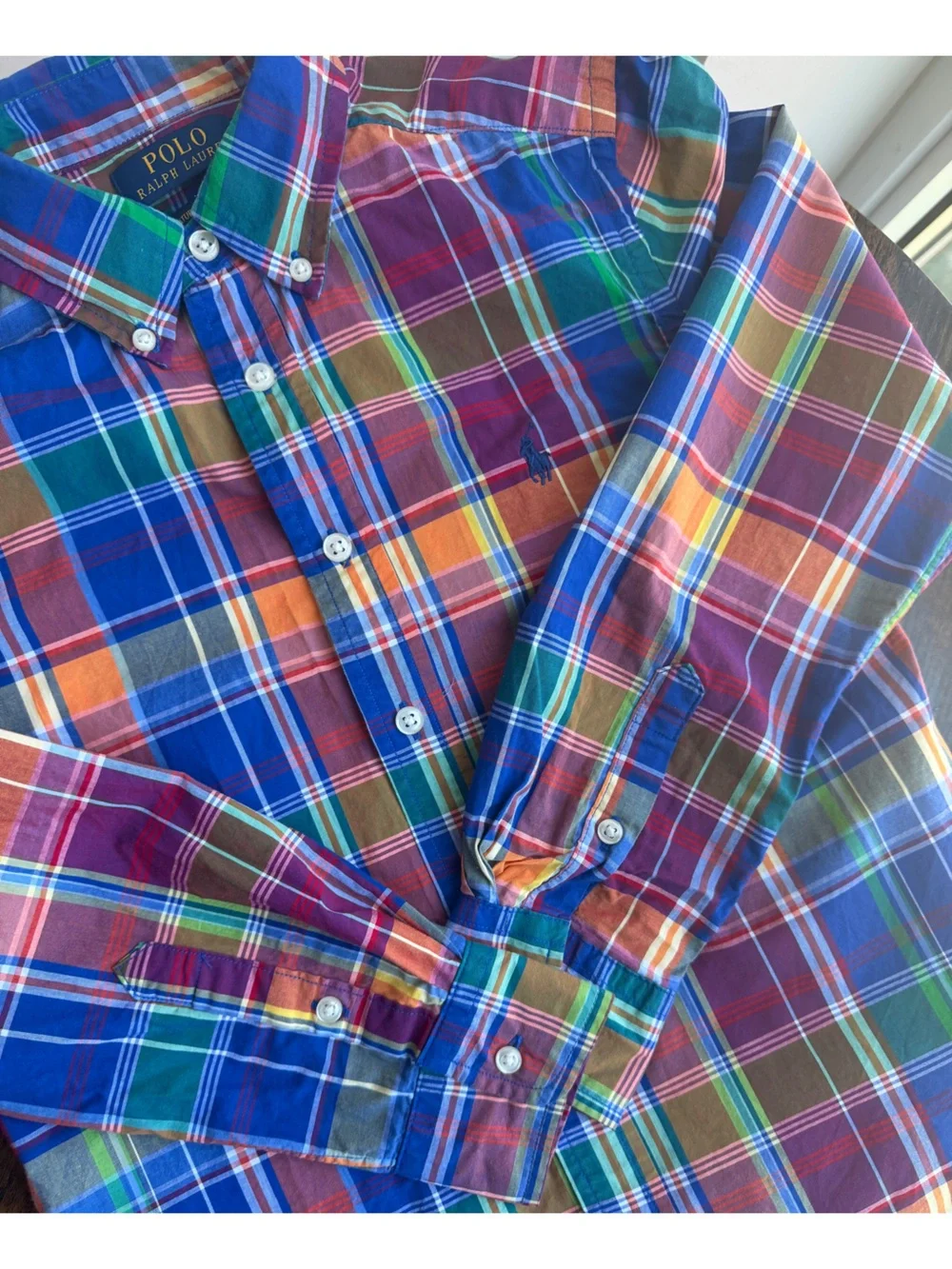 Polo Ralph Lauren Boys M (10-12) Multicolor Plaid Button Down Shirt